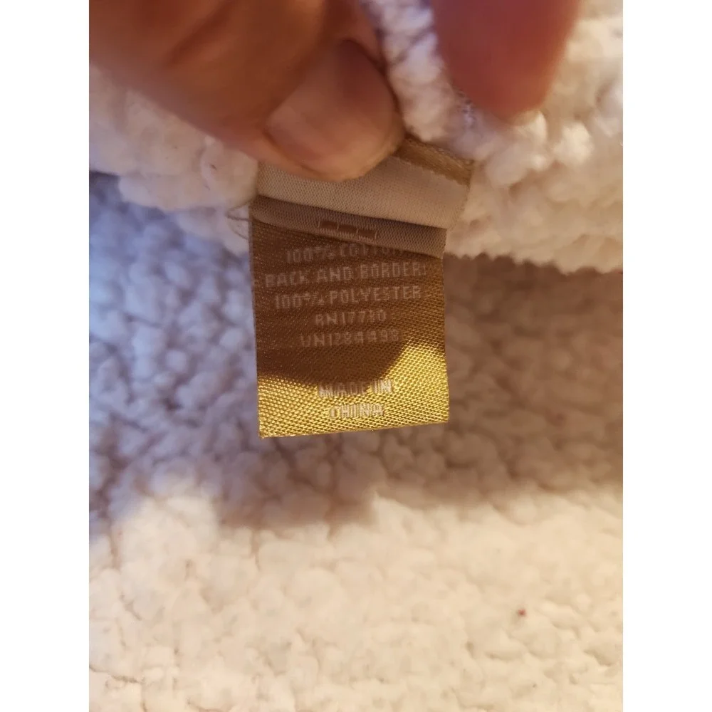 Target Limited Edition Red White Stripe Baby Blanket Cable Sweater Knit Sherpa